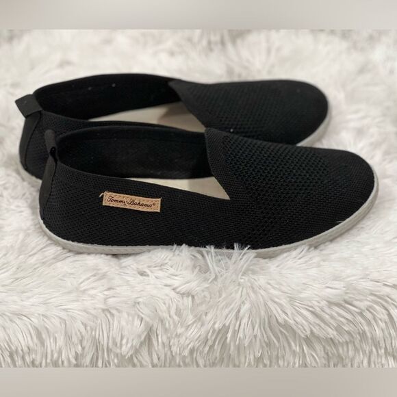Tommy Bahama Black Slip On Knit Sneakers Memory Foam Loafers Womens Size 7.5 - Picture 4 of 8